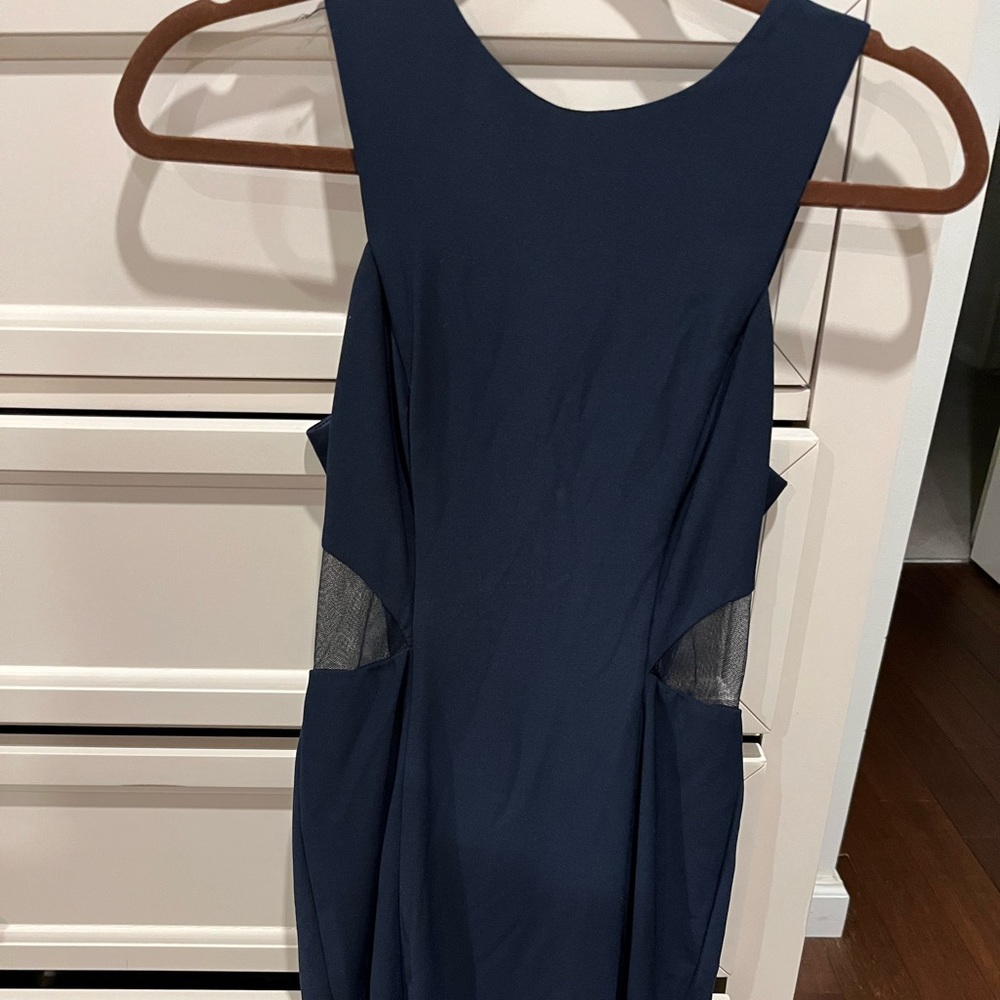 Aqua navy dress